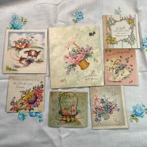 Lot of Kitsch Shower Cards and Wedding Cards
